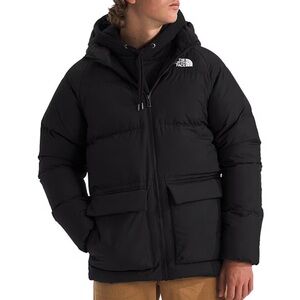 Boys The North Face Men’s Black Insulated Puffer Jacket with Hood Size 5